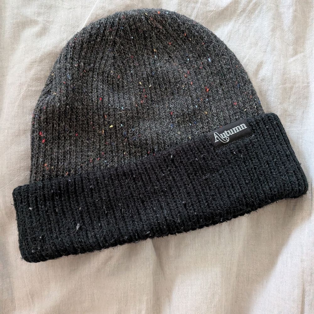 Autumn Headware Black Knit Cosmic Beanie